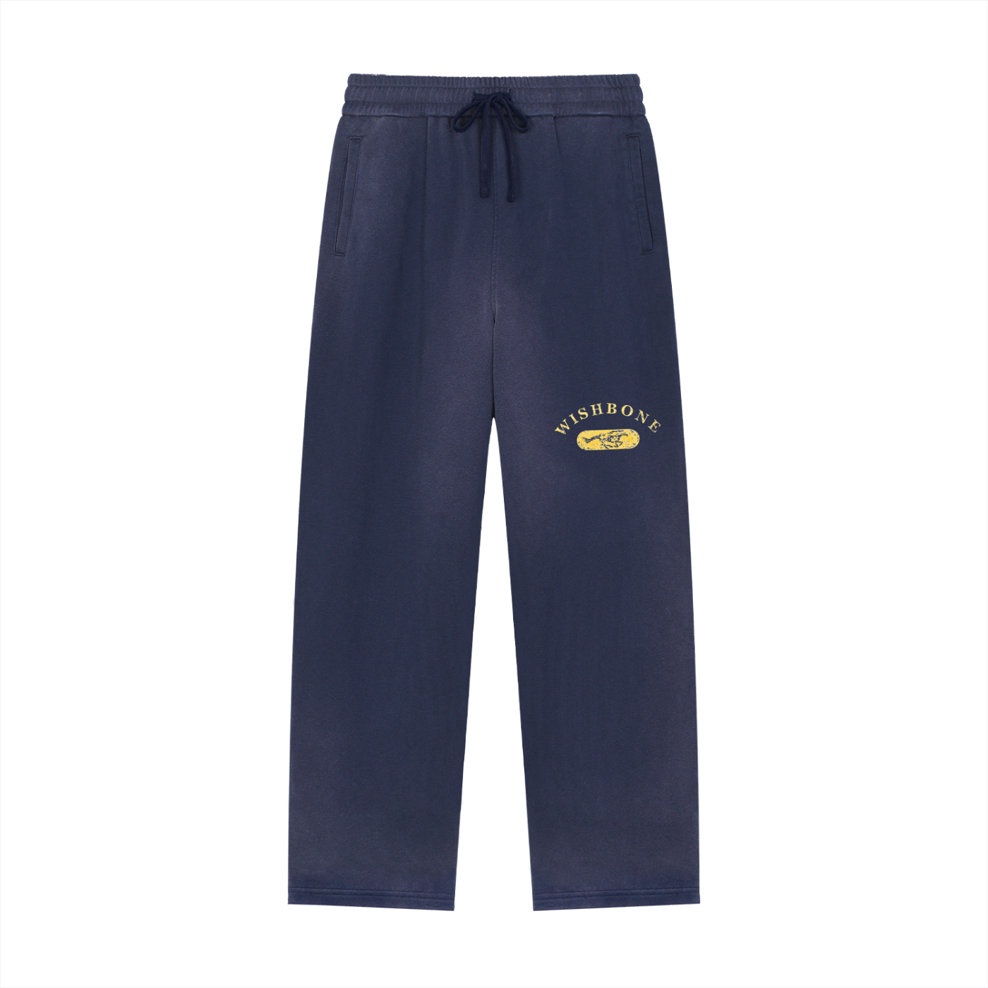 Sun Fade Raw Edge Straight-Leg Sweatpants